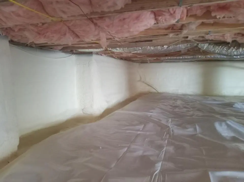 Crawl space encapsulation with closed-cell spray foam for Metal Roof Coating in Wauconda